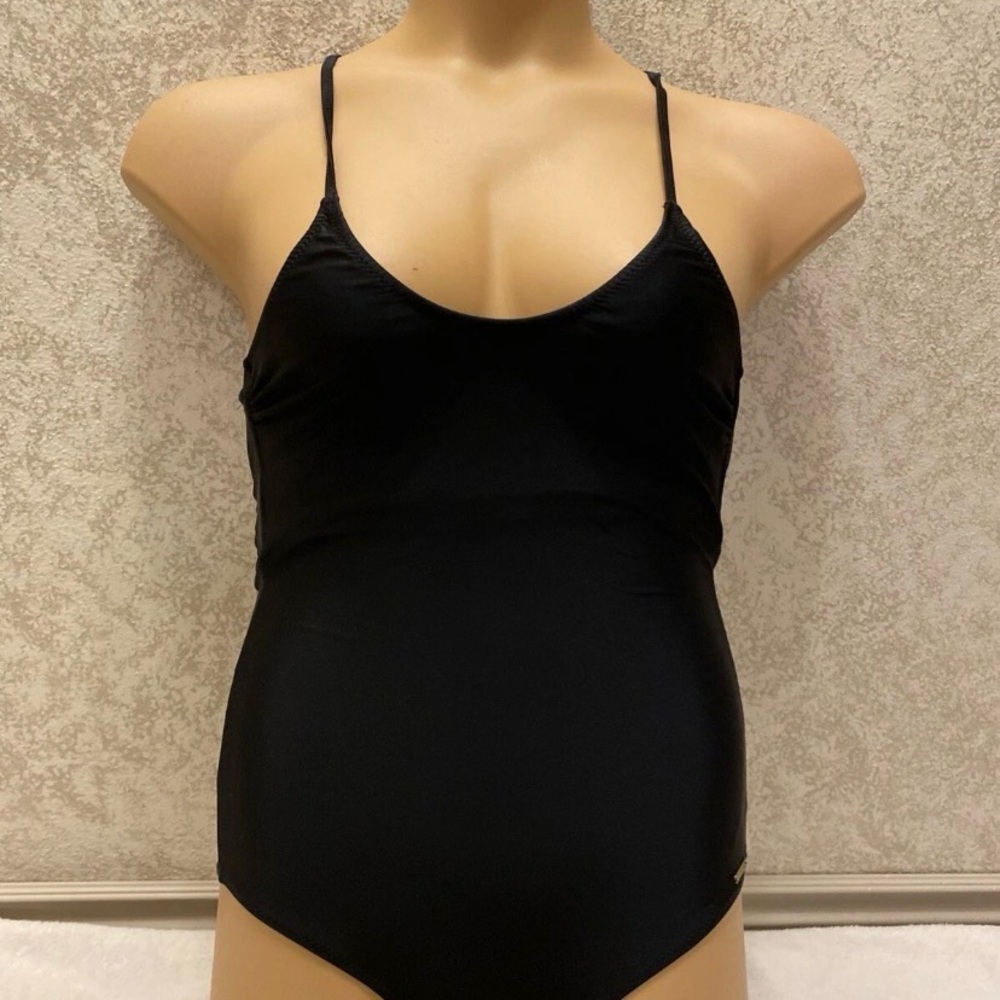 Stevie Hender Black One Piece Swimsuit